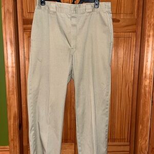 Dickies Men's Khaki Straight-Leg Work Pants